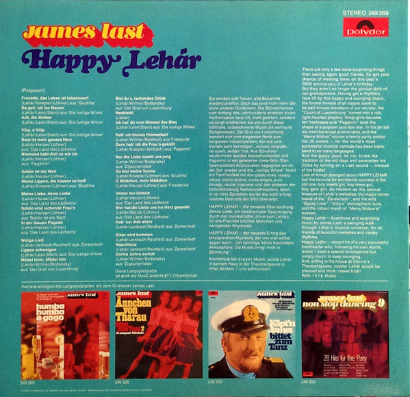 James Last - Happy LehÃ¡r (Vinyl) Image