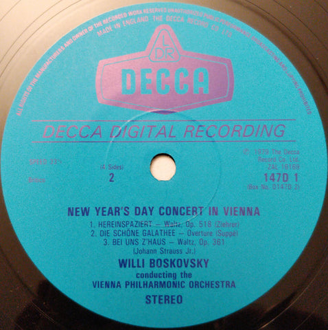 Wiener Philharmoniker, Willi Boskovsky - New Year's Day Concert In Vienna = Neujahrskonzert In Wien = Concert Du Nouvel An, A Vienne (Vinyl) (2 LP) Image