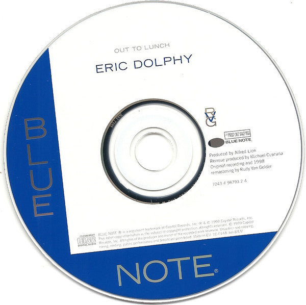 Eric Dolphy - Out To Lunch! (CD) Image
