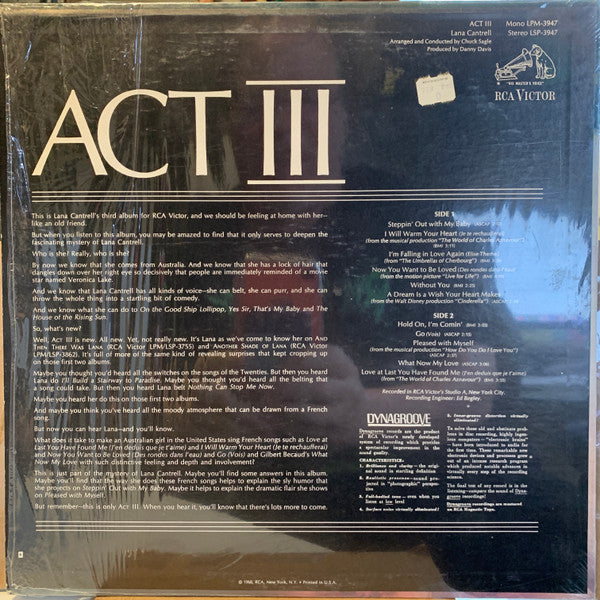 Lana Cantrell - Act III (Vinyl)