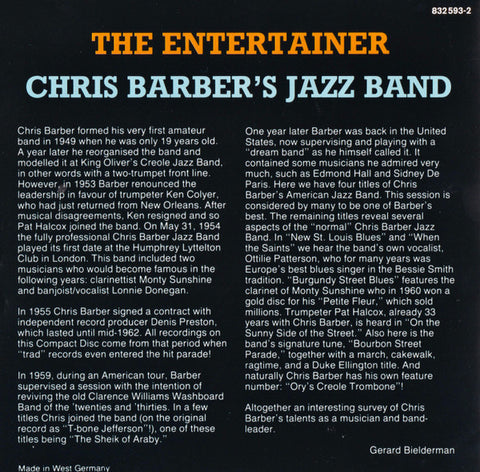 Chris Barber's Jazz Band - The Entertainer (CD) Image