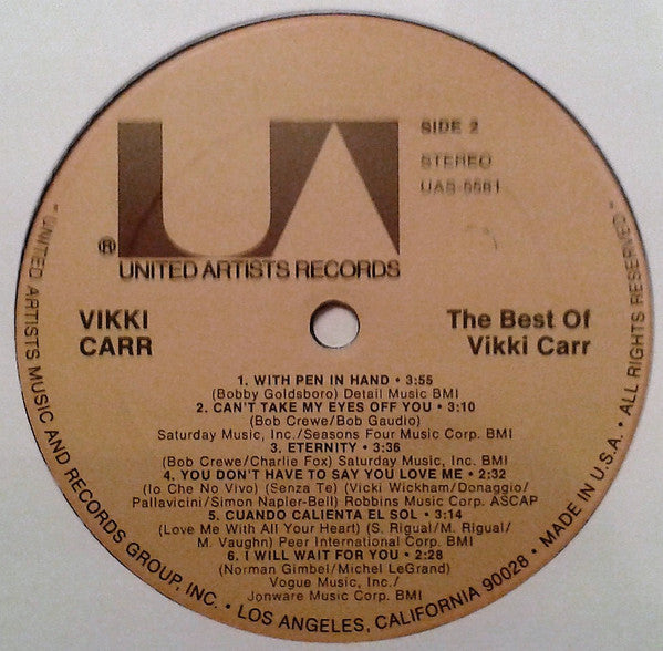 Vikki Carr - The Best Of Vikki Carr (Vinyl) Image