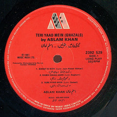 Aslam Khan - Teri Yaad Mein - Ghazals (Vinyl) Image