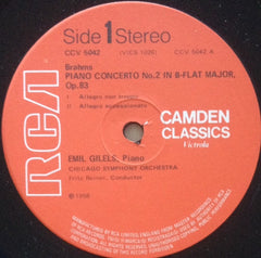 Johannes Brahms - Emil Gilels, Chicago Symphony Orchestra, The, Fritz Reiner - Piano Concerto No. 2 In B Flat Major (Vinyl) Image