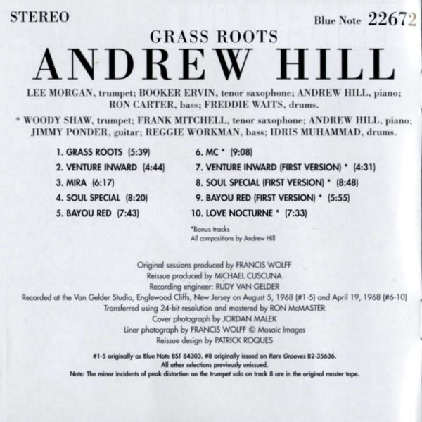 Andrew Hill - Grass Roots (CD) Image