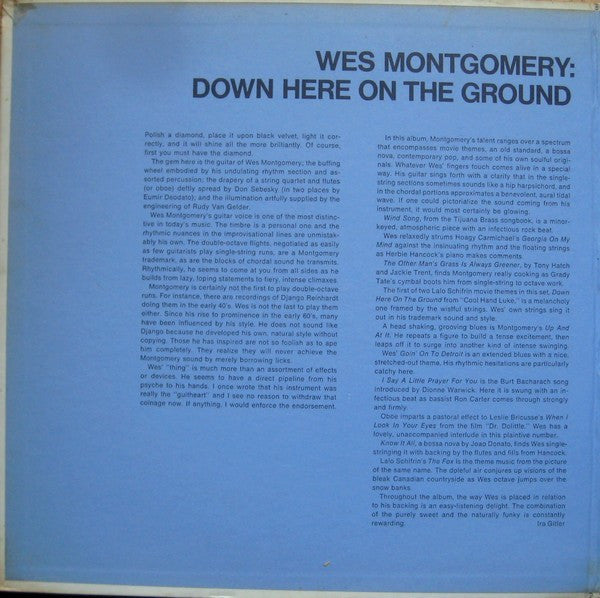 Wes Montgomery - Down Here On The Ground (Vinyl) Image