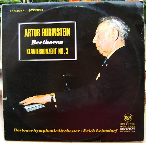 Ludwig van Beethoven - Arthur Rubinstein, Boston Symphony Orchestra, Erich Leinsdorf - Klavierkonzert Nr.3 C-Moll, Op.37 (Vinyl) Image