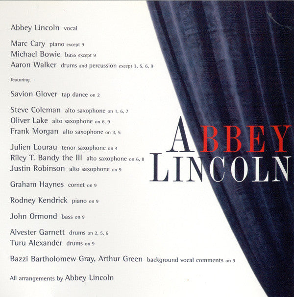 Abbey Lincoln - Who Used To Dance (CD) Image