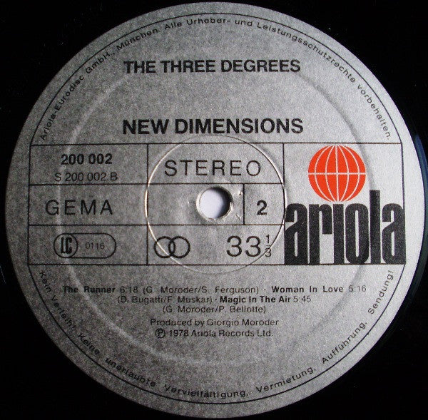 Three Degrees, The - New Dimensions (Vinyl) Image