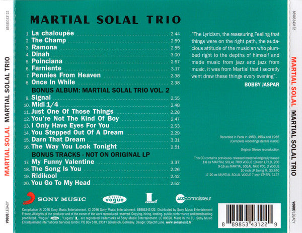 Martial Solal - Martial Solal Trio (CD)