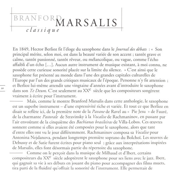 Branford Marsalis - Classic (CD) Image