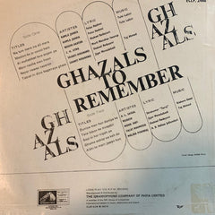 Various - Ghazals To Remember (Vinyl)
