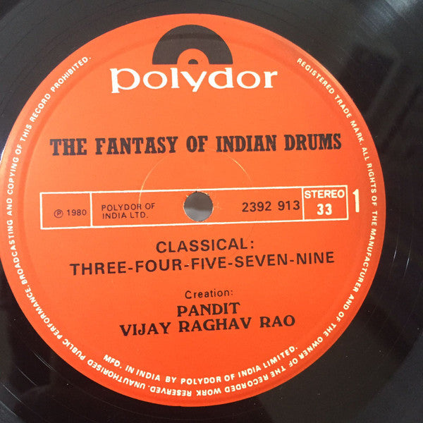 Vijay Raghav Rao Buy Vijay Raghav Rao - The Fantasy Of Indian Drums | Musiccircle ...