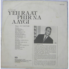 O. P. Nayyar - Yeh Raat Phir Na Aaygi (Vinyl) Image