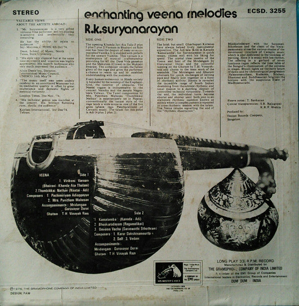 R. K. Suryanarayana - Enchanting Veena Melodies (Vinyl) Image