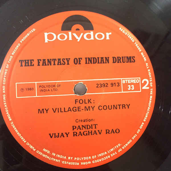 Vijay Raghav Rao Buy Vijay Raghav Rao - The Fantasy Of Indian Drums | Musiccircle ...