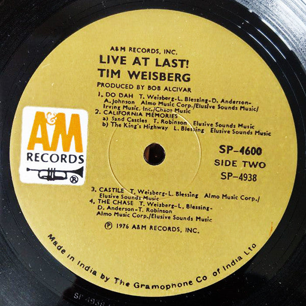 Tim Weisberg - Live At Last! (Vinyl)