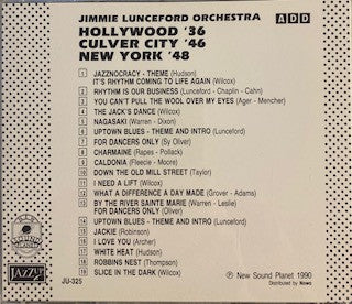Jimmie Lunceford And His Orchestra - Hollywood 1936 - Culver City 1946 - New York 1948 (CD) Image