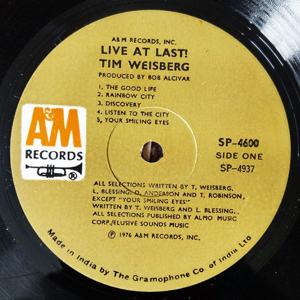 Tim Weisberg - Live At Last! (Vinyl)