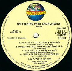 Anup Jalota - An Evening With Anup Jalota (Vinyl) Image