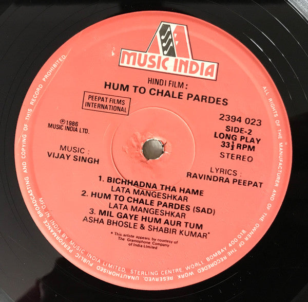 Ravindra Peepat, Vijay Singh - Hum To Chale Pardes (Vinyl)