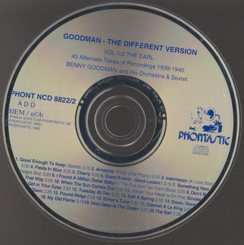 Benny Goodman - The Different Version, Vol. II: 40 Alternate Takes Of Recordings 1941 (CD) (2 CD) Image