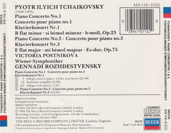 Pyotr Ilyich Tchaikovsky, Victoria Postnikova, Gennadi Rozhdestvensky - Piano Concertos Nos. 1 & 3 (CD) Image