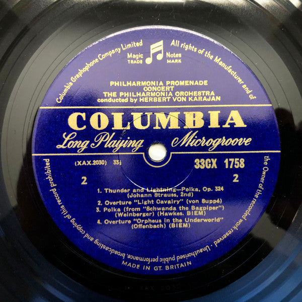 Herbert Von Karajan, Philharmonia Orchestra - Philharmonia Promenade Concert (Vinyl) Image