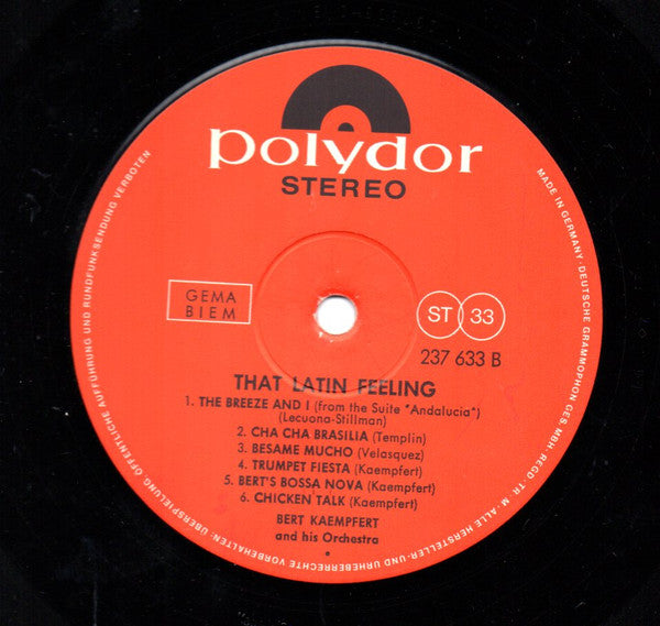 Bert Kaempfert & His Orchestra - That Latin Feeling (Vinyl) Image