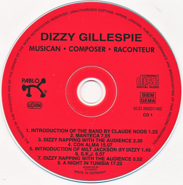 Dizzy Gillespie - Musician-Composer-Raconteur (CD) (2 CD) Image