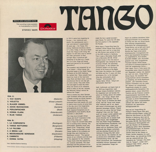 Alfred Hause - Tango (Vinyl) Image