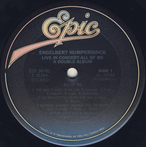 Engelbert Humperdinck - Live In Concert And All Of Me / A Double Album (Vinyl) (2)