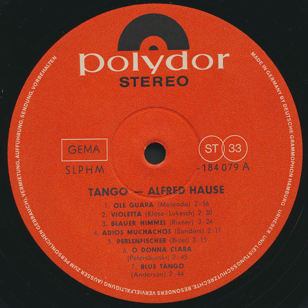 Alfred Hause - Tango (Vinyl) Image