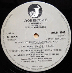 Sudha Malhotra - Nazdikiyan - Ghazals By Sudha Malhotra (Vinyl)