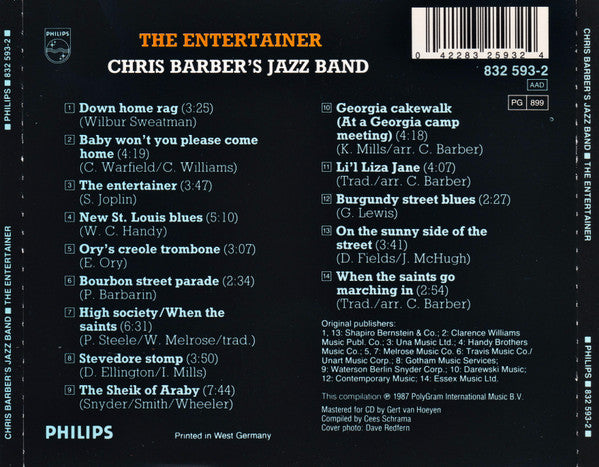 Chris Barber's Jazz Band - The Entertainer (CD) Image
