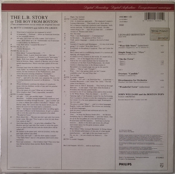 Leonard Bernstein, Boston Pops Orchestra, The conducted by John Williams (4) - Bernstein By Boston (Vinyl) Image