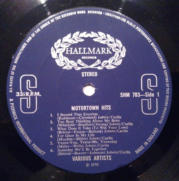 Various - Motortown Hits (Vinyl) Image