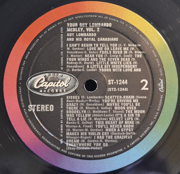 Guy Lombardo And His Royal Canadians - Your Guy Lombardo Medley Vol. 2 (Vinyl) Image
