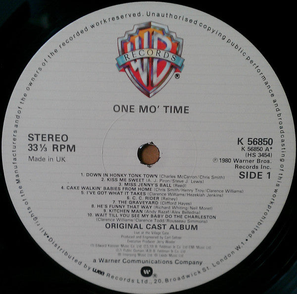 Various - One Mo' Time (Original Cast Album) (Vinyl) Image