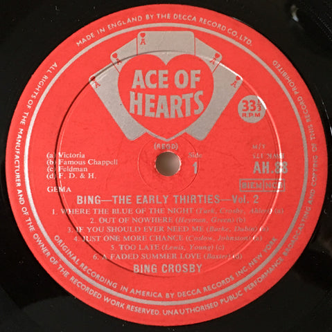 Bing Crosby - The Early Thirties Volume 2 (Vinyl) Image