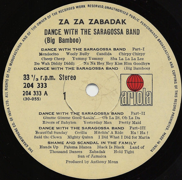 Saragossa Band - Za Za Zabadak - 50 Tolle Fetzer-Pop Non Stop - Dance With The Saragossa Band (Vinyl) Image