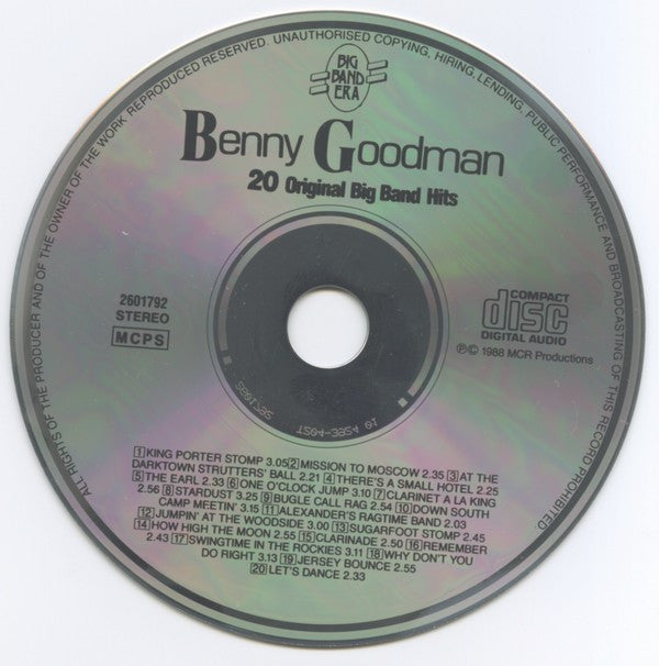 Benny Goodman - Let's Dance - 20 Original Big Band Hits (CD) Image