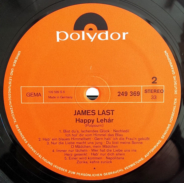 James Last - Happy LehÃ¡r (Vinyl) Image