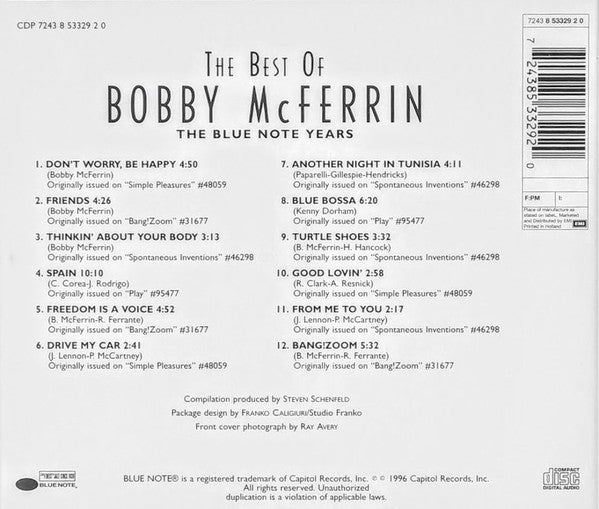 Bobby McFerrin - The Best Of Bobby McFerrin (CD) Image