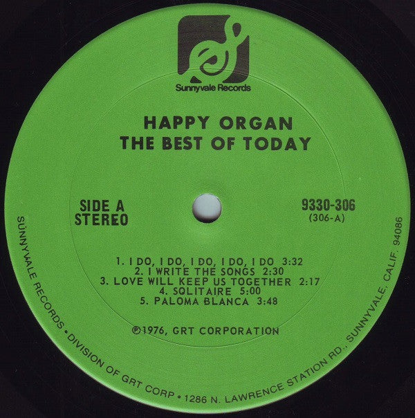 Happy Organ - The Best Of Today (Vinyl) Image