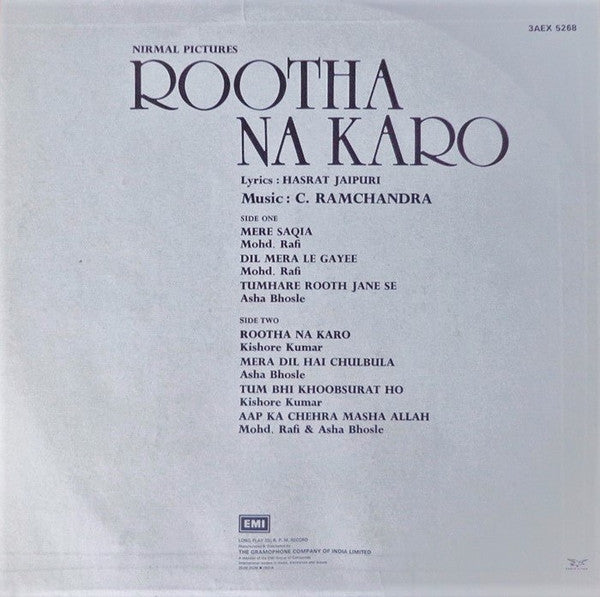 C. Ramchandra, Hasrat Jaipuri - Rootha Na Karo (Vinyl)