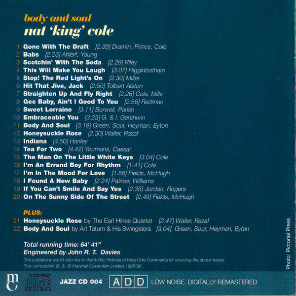 Nat King Cole - Body And Soul (CD)