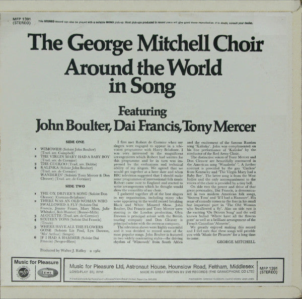 George Mitchell Choir, The - Around The World In Song (Vinyl)