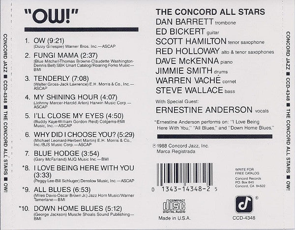 Concord All Stars, The With Special Guest Ernestine Anderson - Ow! (CD)