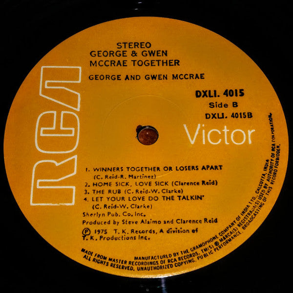 George McCrae & Gwen McCrae - Together (Vinyl) Image